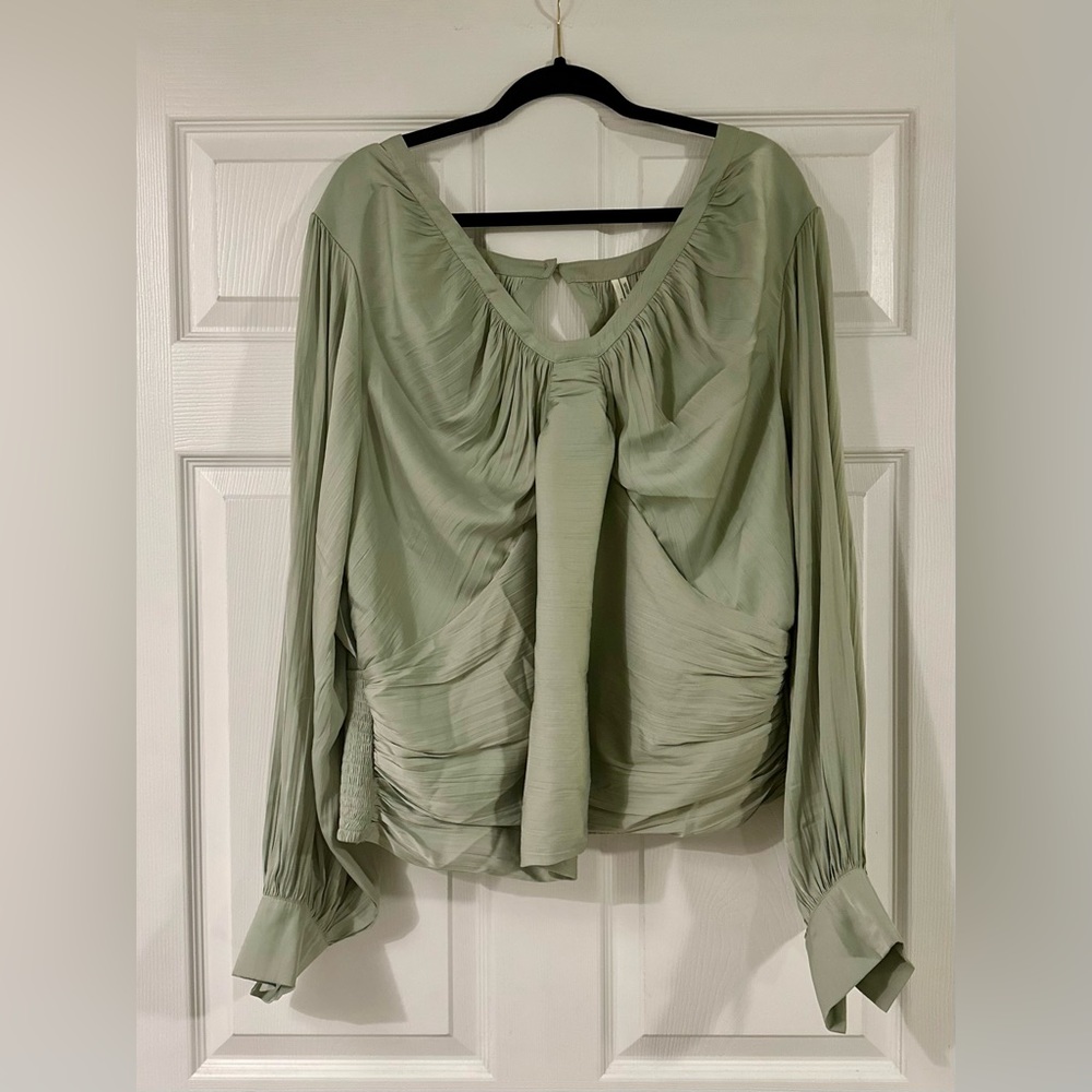 Anthropologie Green Blouse 3X